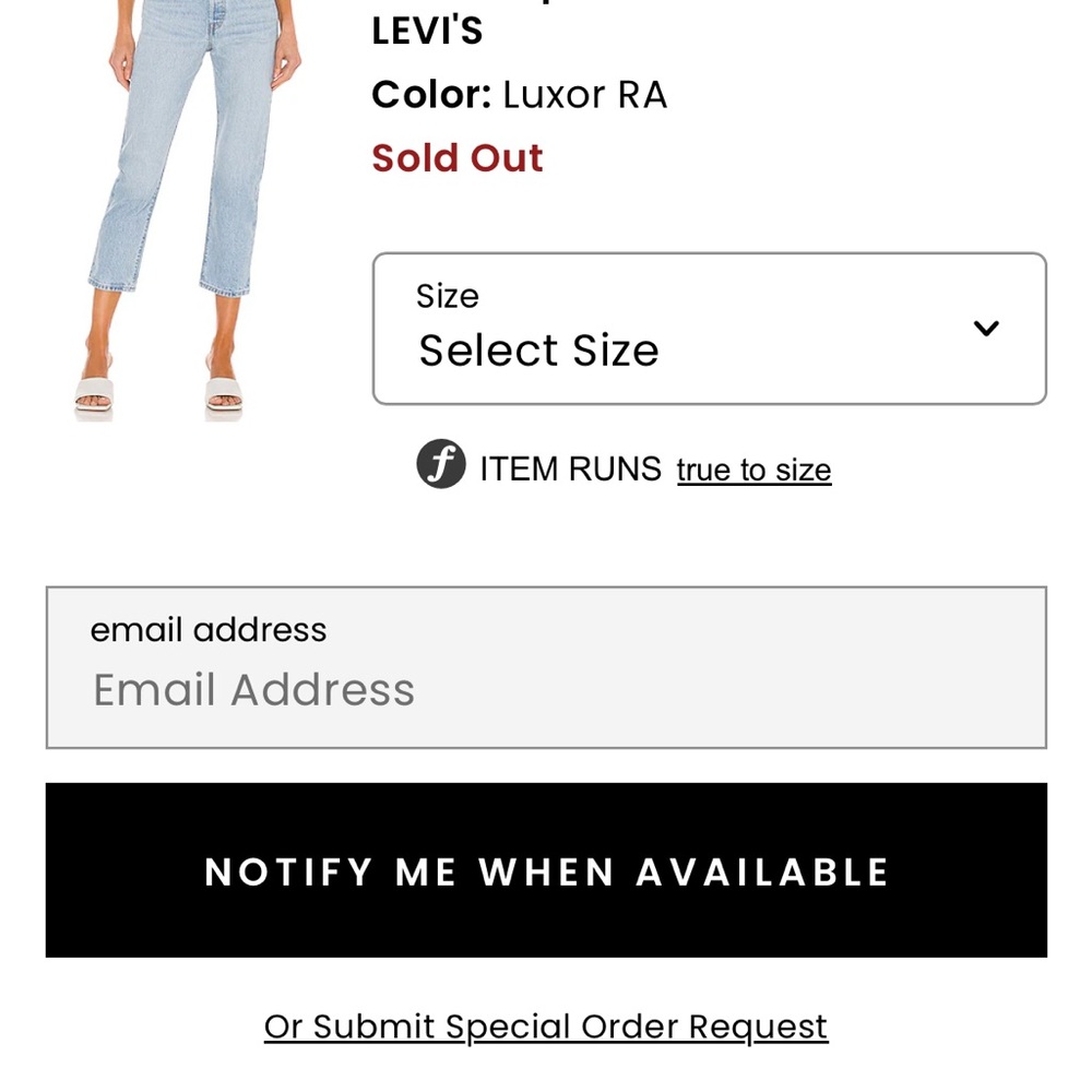 Levi's Cropped Jeans